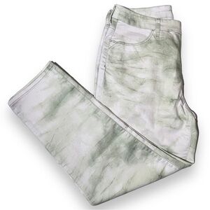 Chico’s Women’s Santa Fe Tie-Dye Girlfriend Ankle Jeans Green Size 2 (12)